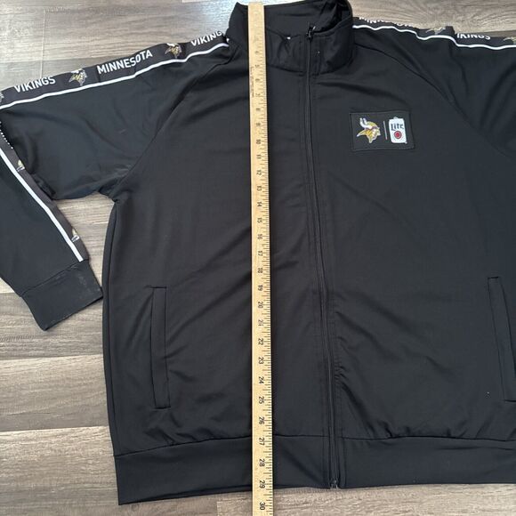 Miller Lite NFL Promotional Full Zip Jacket Minnesota Vikings Black Sz XL - Picture 3 of 7